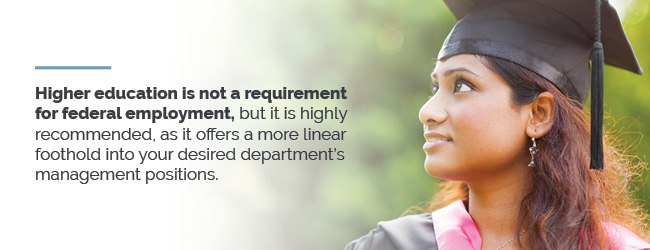 Higher Education is not a requirement for federal employment